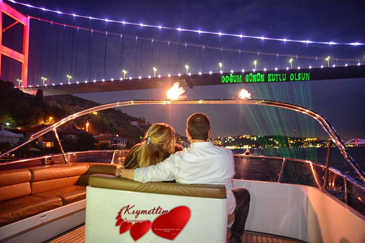 Diamond Organizasyon teknede doğum günü konsepti İstanbul